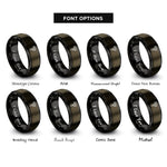font options for inside engraving on gunmetal & black gimbal stabilizer rings