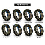 font options for inside engraving on gunmetal & blue gimbal stabilizer rings