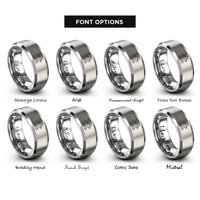 font options for inside engraving on silver gingerbread man rings