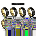 font options for inside engraving on black & gold giraffe nuzzle rings