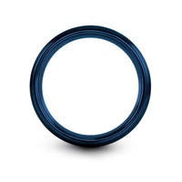 unique rings for her – cherry on top engraving on black & blue tungsten wedding band