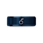 personalized presents for girlfriend – black & blue tungsten cherry on top wedding band
