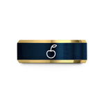 unique rings for her – gold & blue tungsten cherry on top wedding band