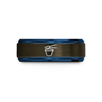 tungsten anniversary bands – gunmetal & blue tungsten crucible tongs wedding band