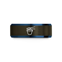 tungsten anniversary bands – gunmetal & blue tungsten crucible tongs wedding band