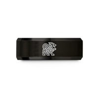 creative presents for girlfriend – black tungsten jelling beast motif wedding band