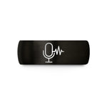 personalized present for her – black tungsten sound wave wedding band