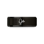 unique birthday present – black tungsten sound wave wedding band
