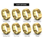 font options for inside engraving on gold giro scraper rings