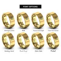 font options for inside engraving on gold giro scraper rings
