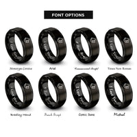 font options for inside engraving on black gjallarhorn war horn rings