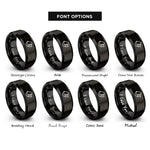 font options for inside engraving on black gjallarhorn war horn rings