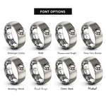 font options for inside engraving on grey gjallarhorn war horn rings