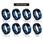 font options for inside engraving on blue glacier fissures rings