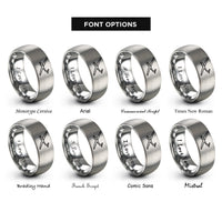 font options for inside engraving on silver glider sailplane rings