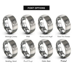 font options for inside engraving on gray globe grid rings