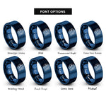 font options for inside engraving on blue globe thermometer rings