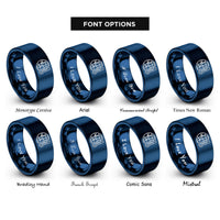 font options for inside engraving on blue globe thermometer rings
