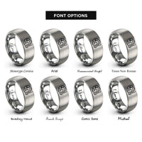 font options for inside engraving on grey globe thermometer rings