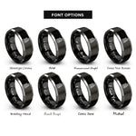 font options for inside engraving on black & grey glockenspiel mallets rings