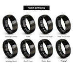 font options for inside engraving on black glockenspiel mallets rings