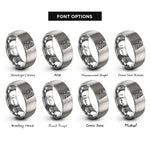 font options for inside engraving on grey glockenspiel mallets rings