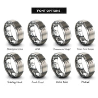font options for inside engraving on silver glucose haworth projection rings