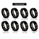 font options for inside engraving on black glucose molecule rings