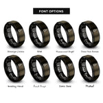 font options for inside engraving on gunmetal & black glue bottle rings