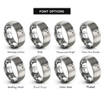 font options for inside engraving on silver glue gun rings