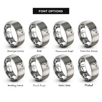font options for inside engraving on silver glue gun rings