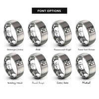font options for inside engraving on grey go rings