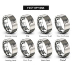 font options for inside engraving on grey goalie mask puck rings