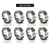 font options for inside engraving on grey goat rings