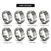 font options for inside engraving on silver goat hoof rings