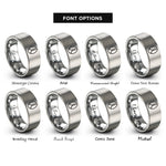 font options for inside engraving on grey goat hoof rings