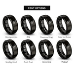 font options for inside engraving on black goat skull rings