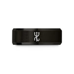 gold jewelry for her – black tungsten neptune wedding band