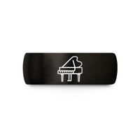 gold tungsten ring her – black tungsten grand piano wedding band