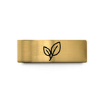 women's stylish tungsten band – gold tungsten two leaves wedding band