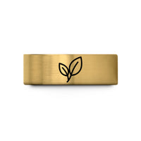 women's stylish tungsten band – gold tungsten two leaves wedding band