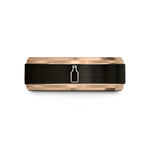rose gold wedding band – black & rose gold tungsten beer bottle wedding band
