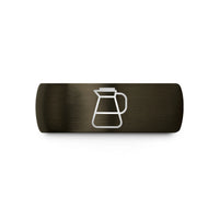 unique women’s wedding ring – gunmetal & black tungsten cold brew carafe wedding band