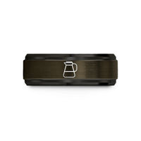 unique women’s wedding ring – gunmetal & black tungsten cold brew carafe wedding band