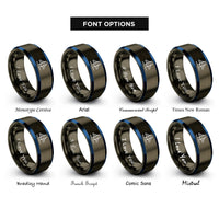 font options for inside engraving on gunmetal & blue golden gate bridge rings