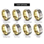 font options for inside engraving on gold & silver golf flag rings