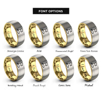 font options for inside engraving on gold & silver golf flag rings