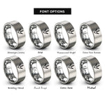 font options for inside engraving on gray goose footprint rings