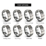 font options for inside engraving on silver gothic cross patte rings