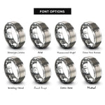 font options for inside engraving on gray gothic latin cross rings